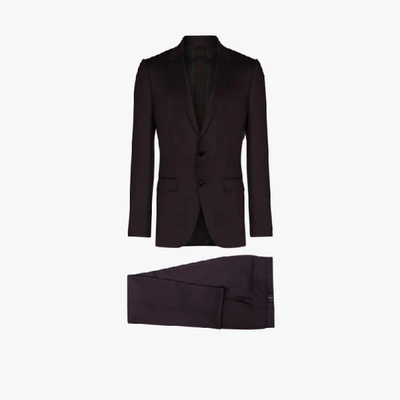 Shop Ermenegildo Zegna Purple Two-piece Tailored Suit