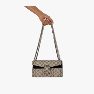 Shop Gucci Neutral Dionysus Gg Supreme Shoulder Bag In Neutrals