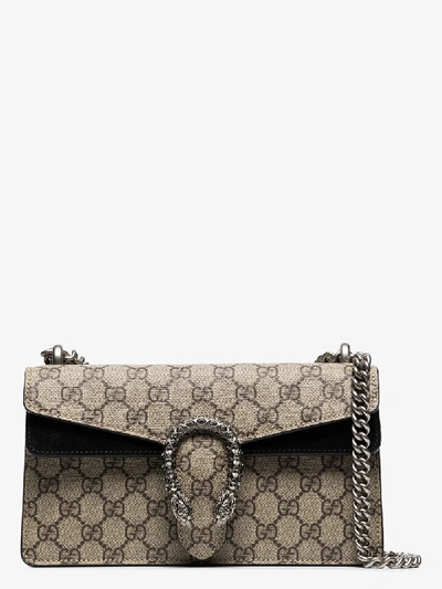 Shop Gucci Neutral Dionysus Gg Supreme Shoulder Bag In Neutrals