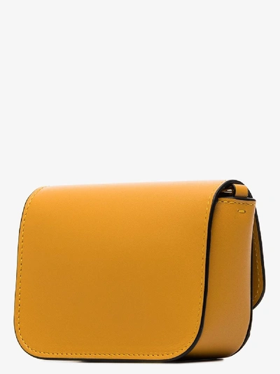 Shop Jw Anderson Yellow Anchor Logo Leather Shoulder Bag