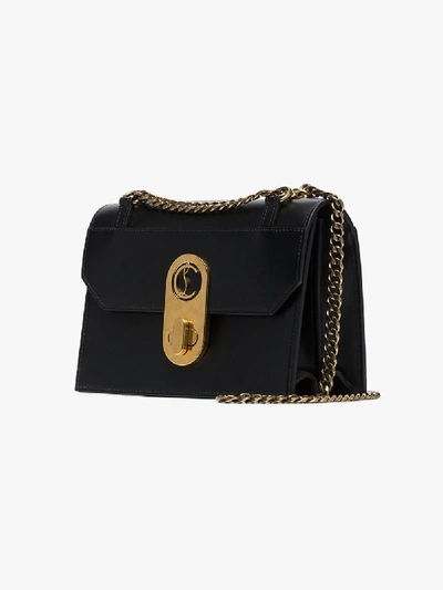 Shop Christian Louboutin Black Elisa Leather Shoulder Bag