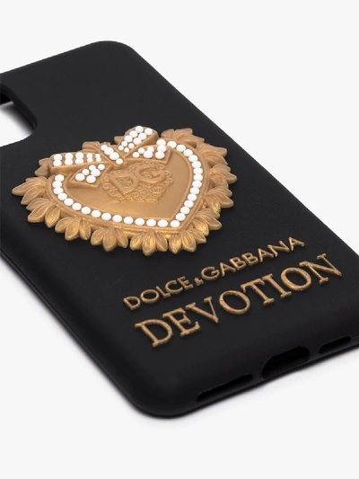 Shop Dolce & Gabbana Iphone 11 Pro Max Devotion Case In Black