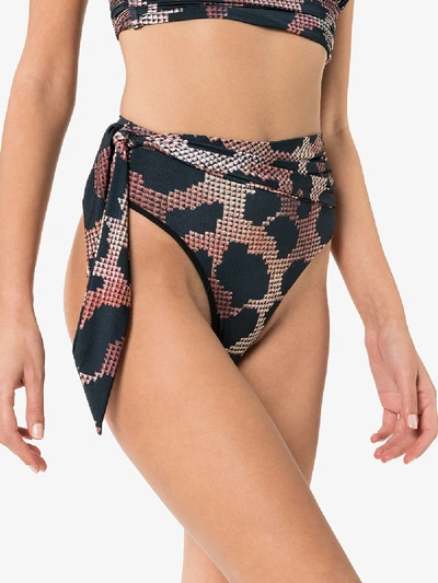 Shop Agent Provocateur Hester Leopard Print Bikini Bottoms In Black