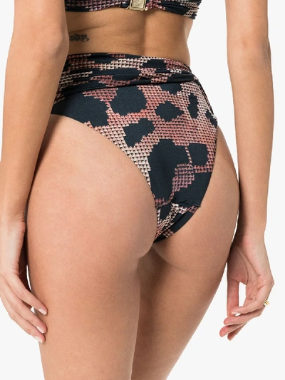 Shop Agent Provocateur Hester Leopard Print Bikini Bottoms In Black