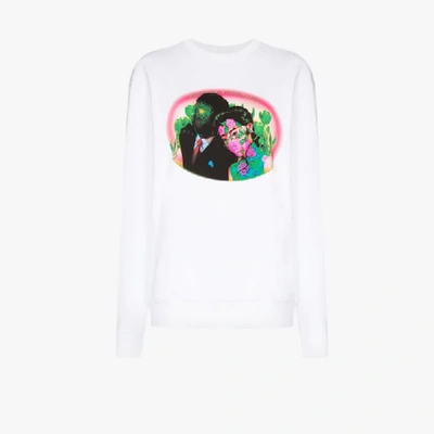 Opening Ceremony Graphic Print Cotton Sweatshirt In White