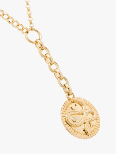 Shop Foundrae 18k Yellow Gold Wholeness Medium Belcher Chain Diamond Necklace