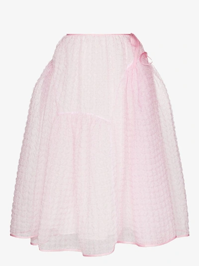 Shop Cecilie Bahnsen Pink Malika Flared Skirt
