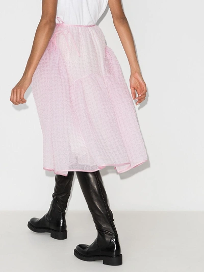 Shop Cecilie Bahnsen Pink Malika Flared Skirt