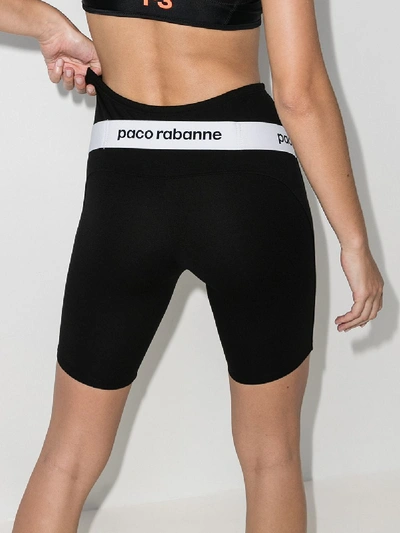 Shop Paco Rabanne Milano Cycling Shorts In Black