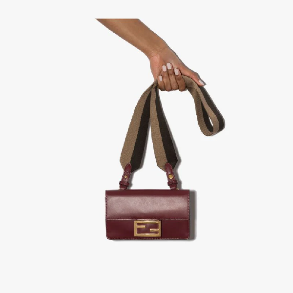 fendi baguette mini leather shoulder bag