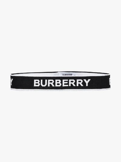 Shop Burberry Logo-jacquard Headband In Black