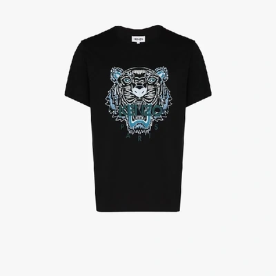 Shop Kenzo Tiger Logo Print T-shirt In Black