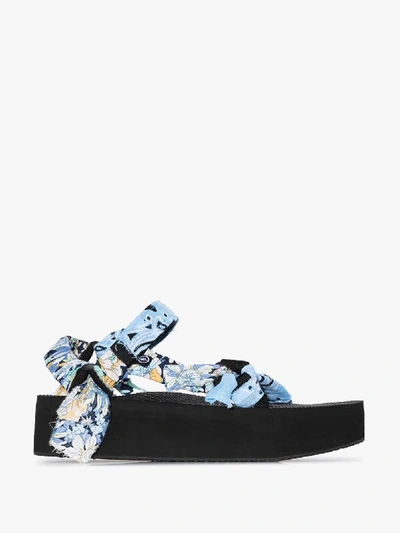 Shop Arizona Love And Yellow Trekky Mix Bandana Sandals In Blue