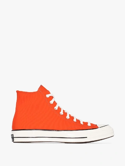 Shop Converse Orange Chuck 70 High Top Sneakers