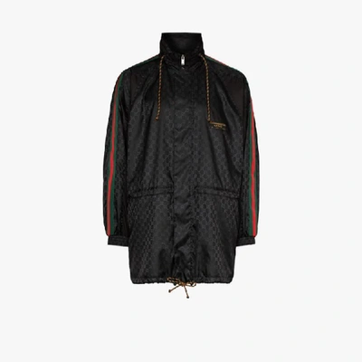 Shop Gucci Web Stripe Jacket - Men's - Cotton/polyamide In Black