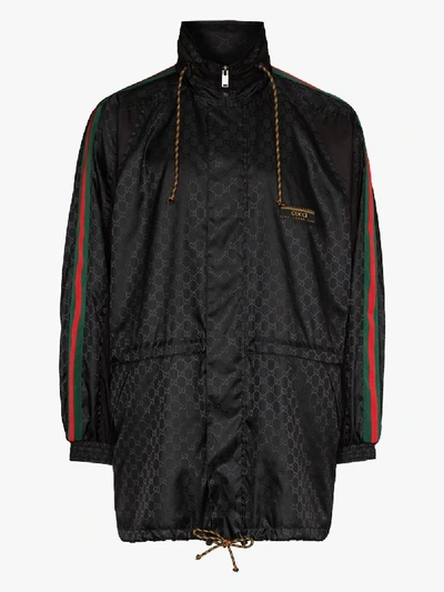 Shop Gucci Web Stripe Jacket - Men's - Cotton/polyamide In Black