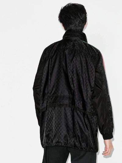 Shop Gucci Web Stripe Jacket - Men's - Cotton/polyamide In Black