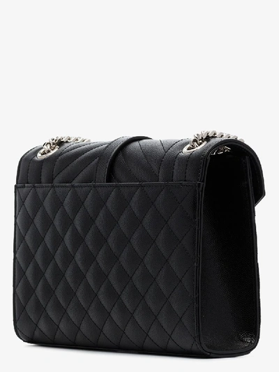 Saint Laurent Small Envelope Calfskin Leather Shoulder Bag In Black