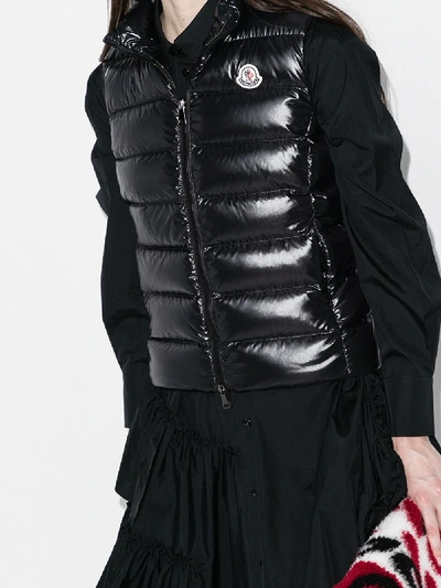 Shop Moncler Ghany Quilted Puffer Gilet In Black