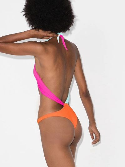 Shop Reina Olga Orange Showpony Wrap Swimsuit