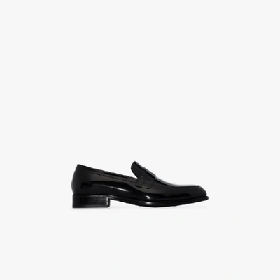 Shop Givenchy Black Patent Leather Loafers