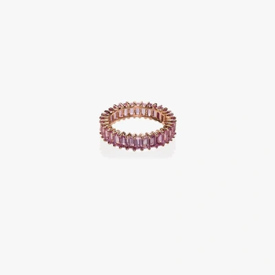 Shop Dana Rebecca Designs 14k Rose Gold Krystyn Kylie Baguette Sapphire Ring In Rose Gold/pink