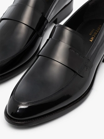 Shop Givenchy Black Patent Leather Loafers