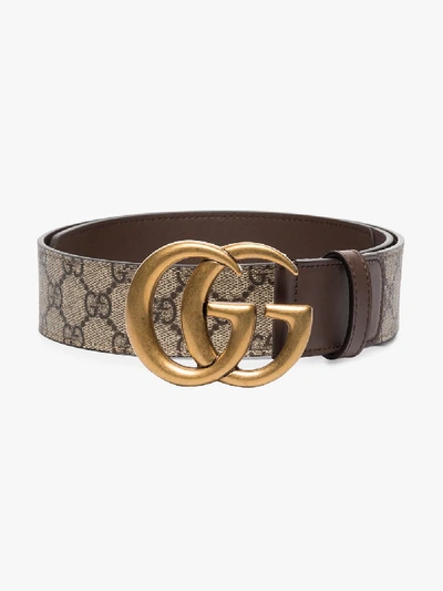 Shop Gucci Brown Gg Marmont Belt