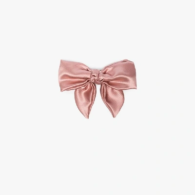 Shop Jennifer Behr Pink Naples Silk Bow Hair Clip