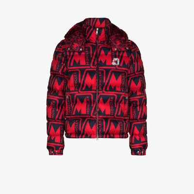 Shop Moncler 'frioland' Daunenjacke Mit Kapuze In Rot