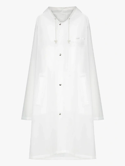 Shop Vetements Transparent Logo Raincoat In White