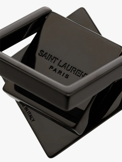 Shop Saint Laurent Black Removable Phone Ring