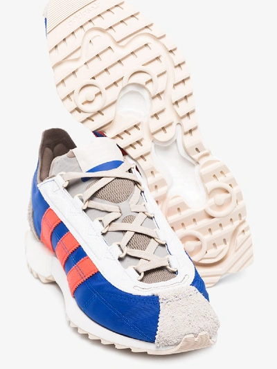 Shop Adidas Originals Blue Sl 7600 Workshop Sneakers In Multicolour