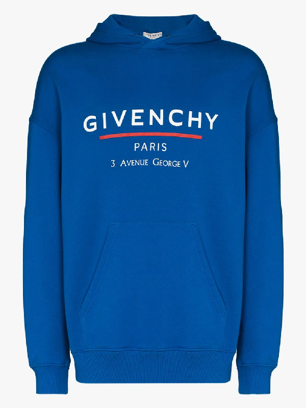 givenchy ripped hoodie blue