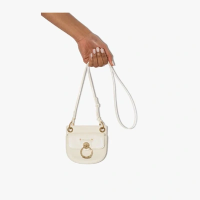 Shop Chloé White Tess Leather Mini Bag