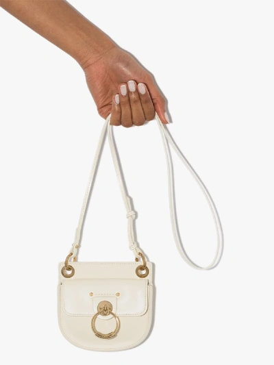 Shop Chloé White Tess Leather Mini Bag