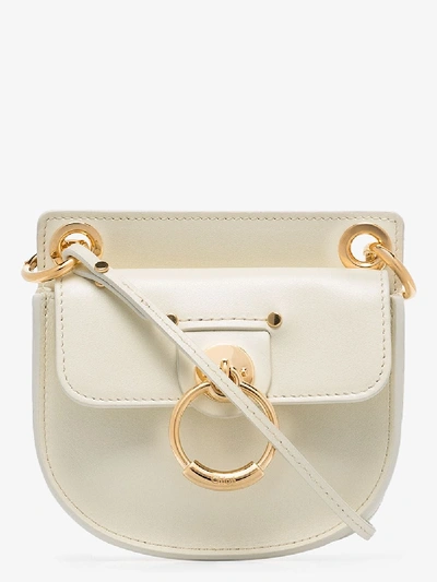 Shop Chloé White Tess Leather Mini Bag