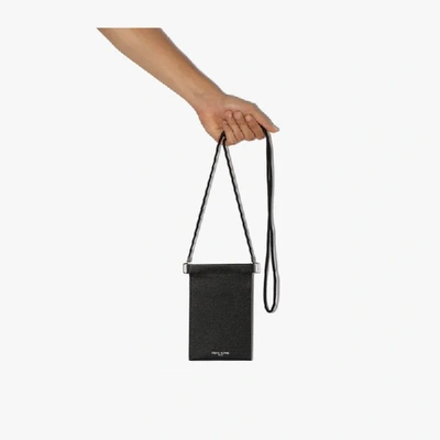 Shop Maison Margiela Black Leather Shoulder Bag