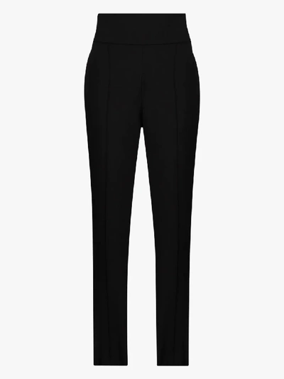 Shop Alexandre Vauthier High Waist Tailored Wool Trousers In Black