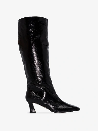 Shop Lvir Black 65 Square Toe Knee-high Boots