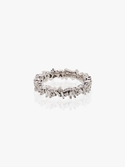 Suzanne Kalan 18kt White Gold Icon Baguette Diamond Ring In Metallic