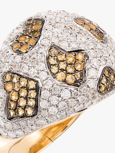 Shop Yvonne Léon 18k Yellow Gold Leopard Citrine And Diamond Ring In Metallic
