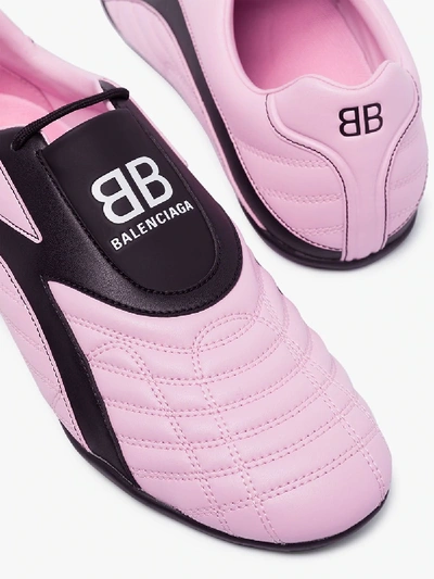 Shop Balenciaga Pink Zen Sneakers