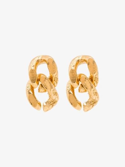 Shop Alighieri Gold-plated The Fractured Link Earrings