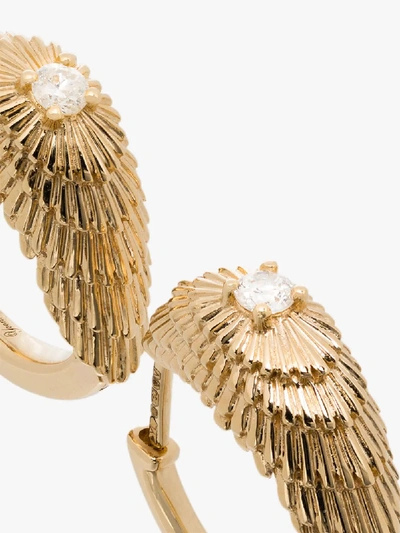 Shop Yvonne Léon 18k Yellow Gold Sea Urchin Diamond Hoop Earrings
