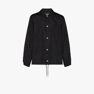 Shop Givenchy Logo Print Windbreaker Jacket In Black