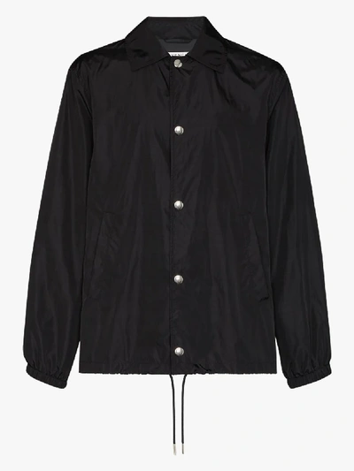 Shop Givenchy Logo Print Windbreaker Jacket In Black