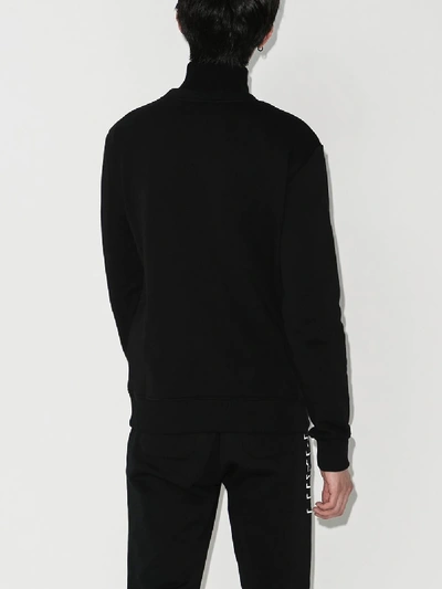 Shop Balmain 3d Effect Logo Sweatshirt In Black