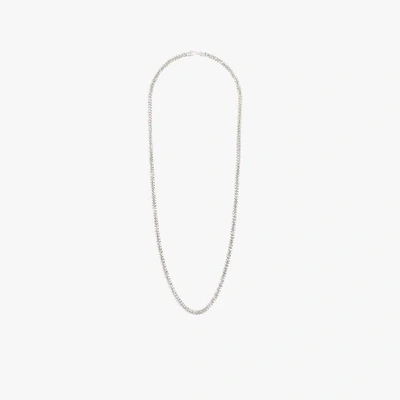 Shop Tom Wood Sterling Silver Long Curb Chain Necklace In Metallic