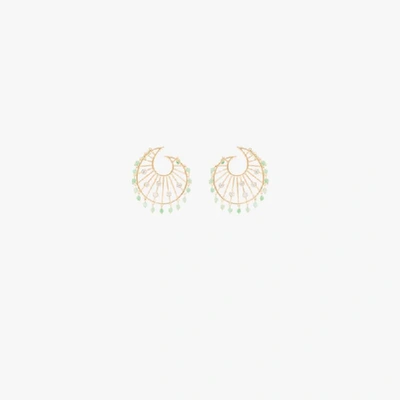 Shop Apples & Figs Gold-plated Allegory Of Spring Shell Earrings In Metallic